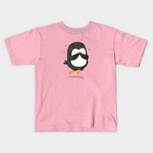 Happy Penguin in Love Kids T-Shirt